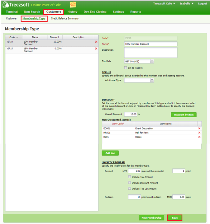 loyalty - POS: How to create loyalty or membership in Treezsoft ...