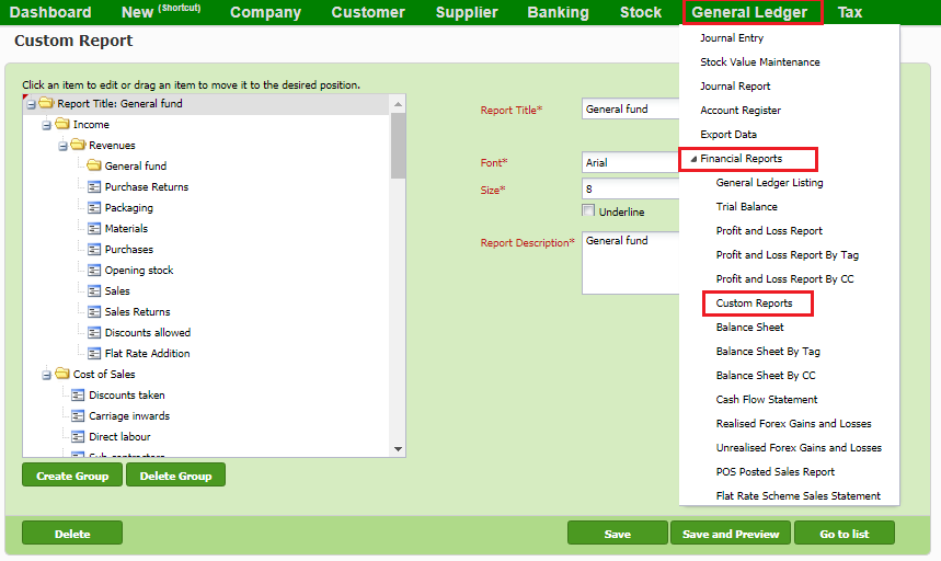 Financial Report - How To Customize Or Group My Accounts In Financial ...