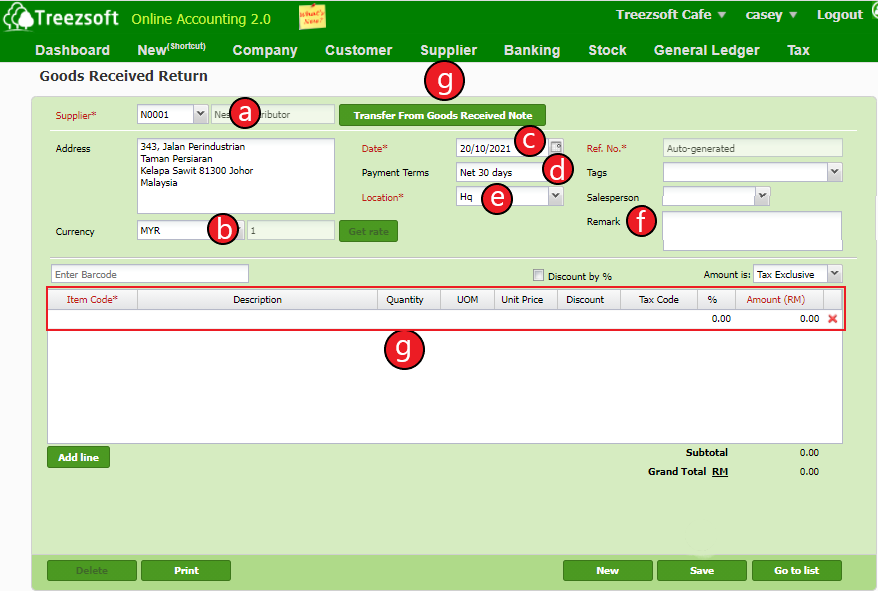 return - How to record Goods Received Returns? - TreezSoft Blogs